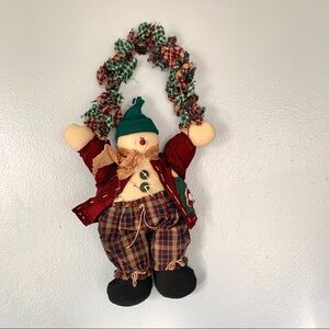 Rustic Cottagecore Hanging Christmas Snowman